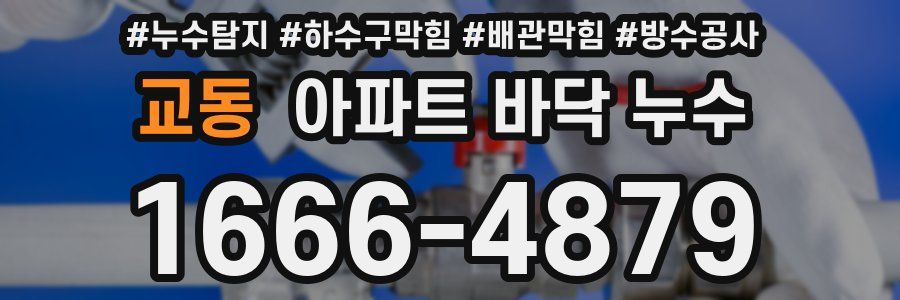 교동 아파트 바닥 누수