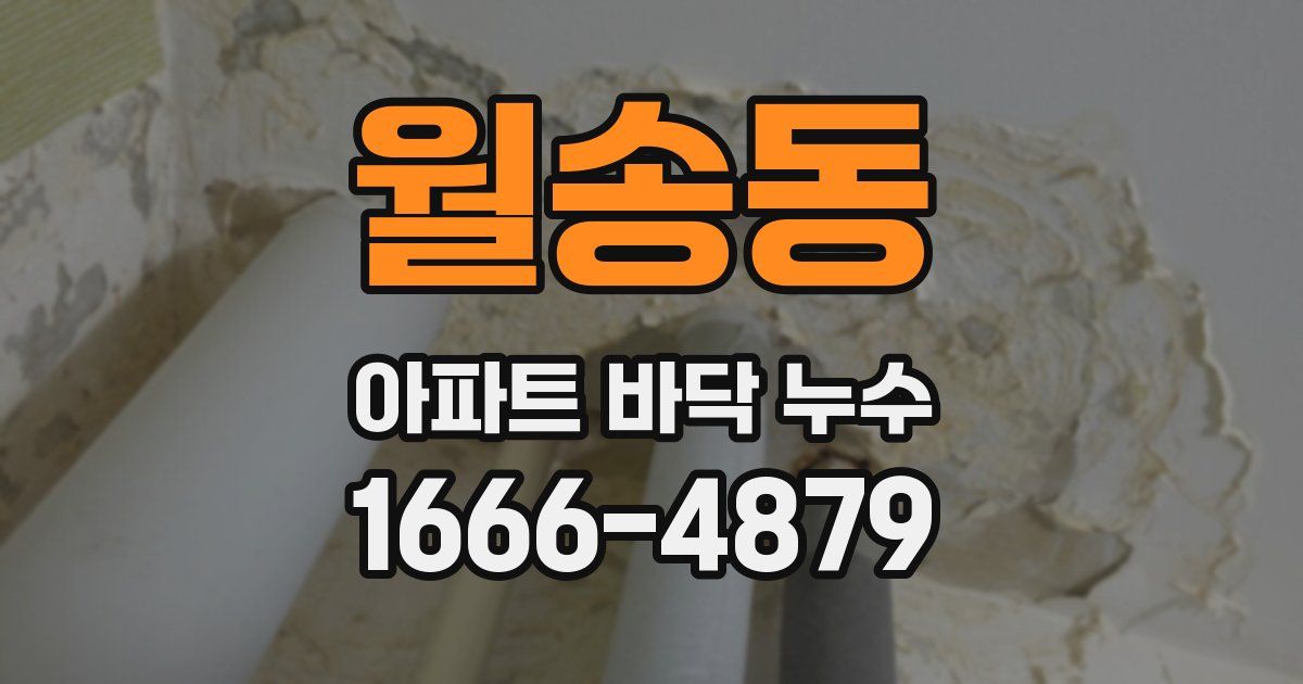 월송동 아파트 바닥 누수