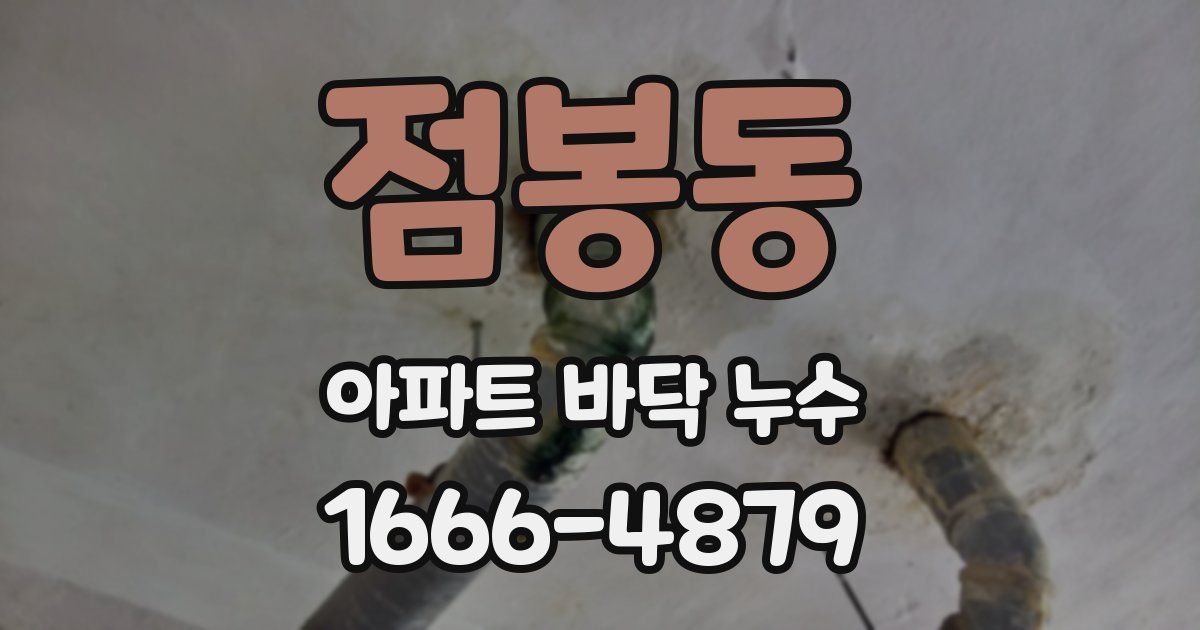 점봉동 아파트 바닥 누수