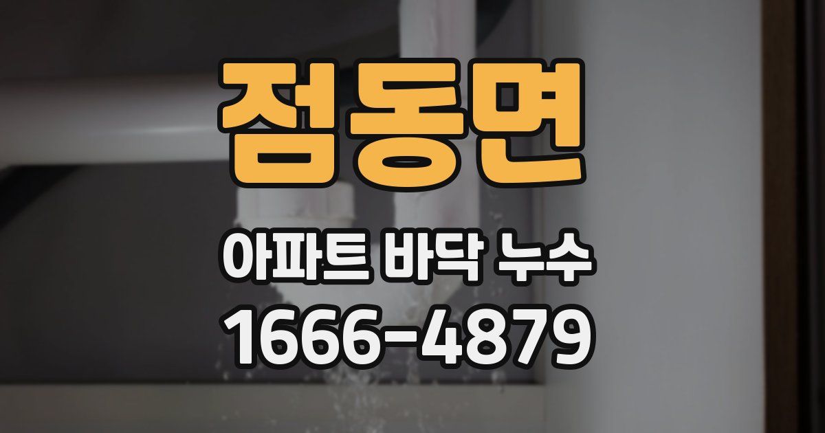 점동면 아파트 바닥 누수