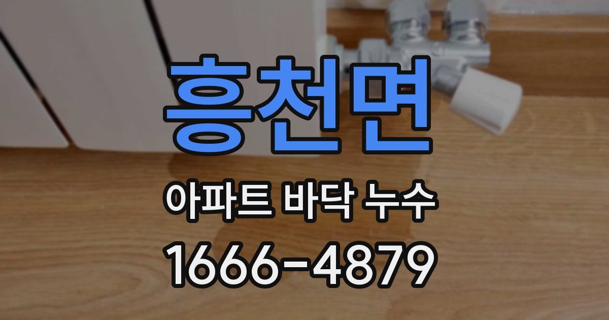 흥천면 아파트 바닥 누수