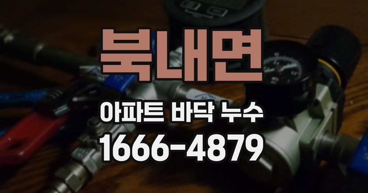 북내면 아파트 바닥 누수