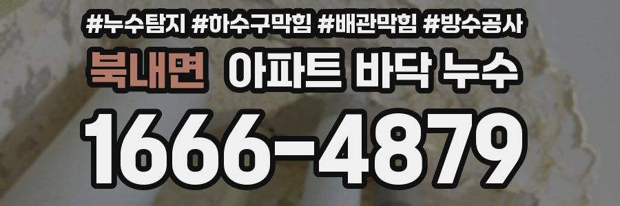 북내면 아파트 바닥 누수