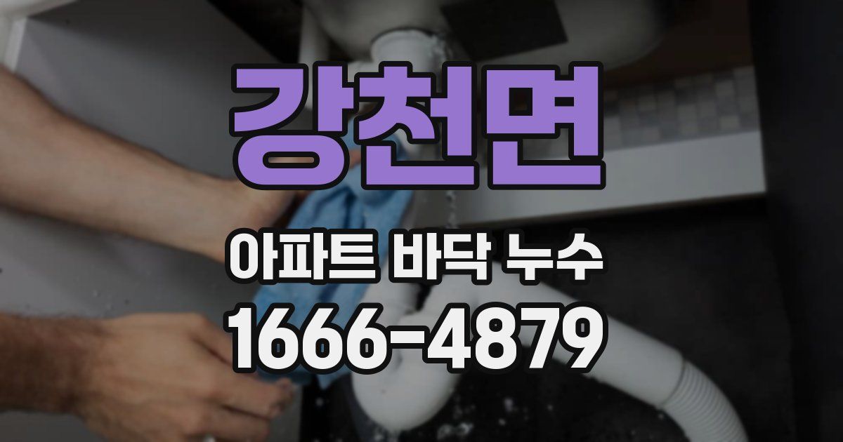 강천면 아파트 바닥 누수