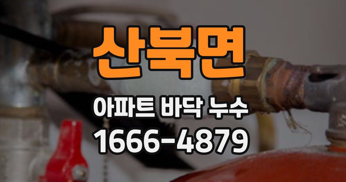 산북면 아파트 바닥 누수