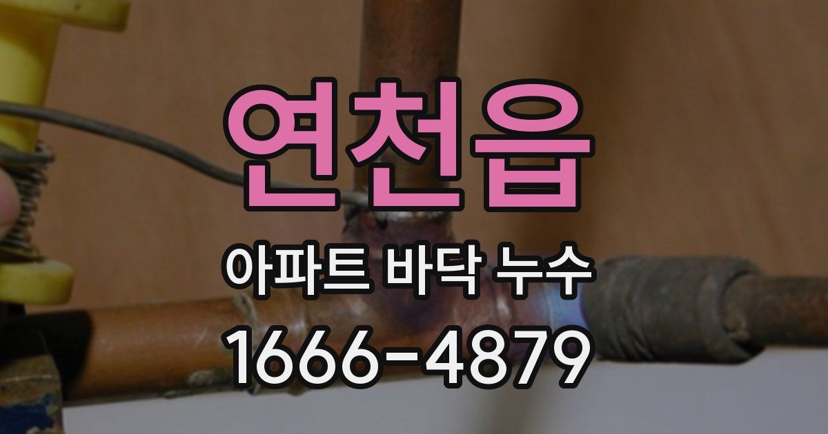 연천읍 아파트 바닥 누수