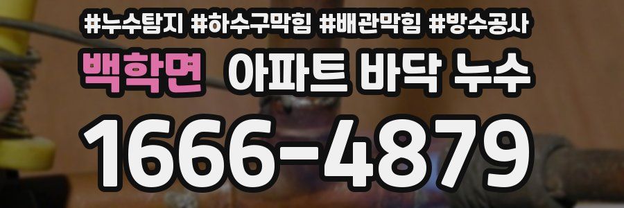 백학면 아파트 바닥 누수