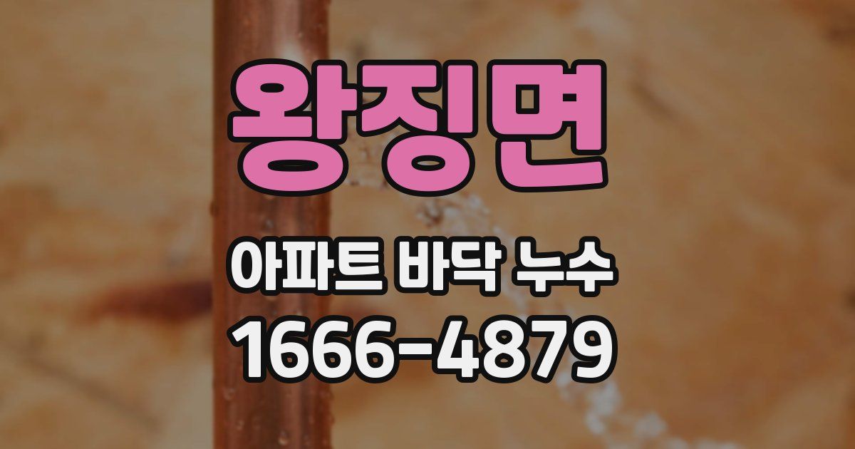 왕징면 아파트 바닥 누수