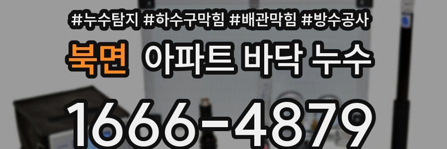 북면 아파트 바닥 누수