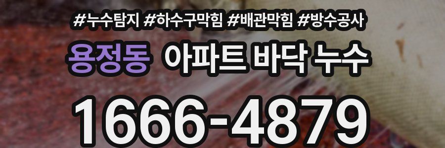 용정동 아파트 바닥 누수