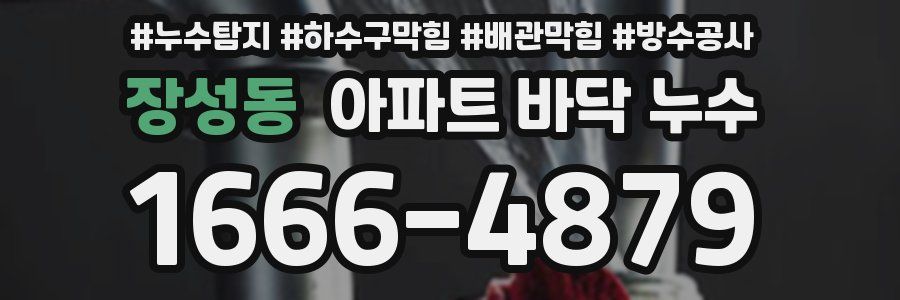 장성동 아파트 바닥 누수