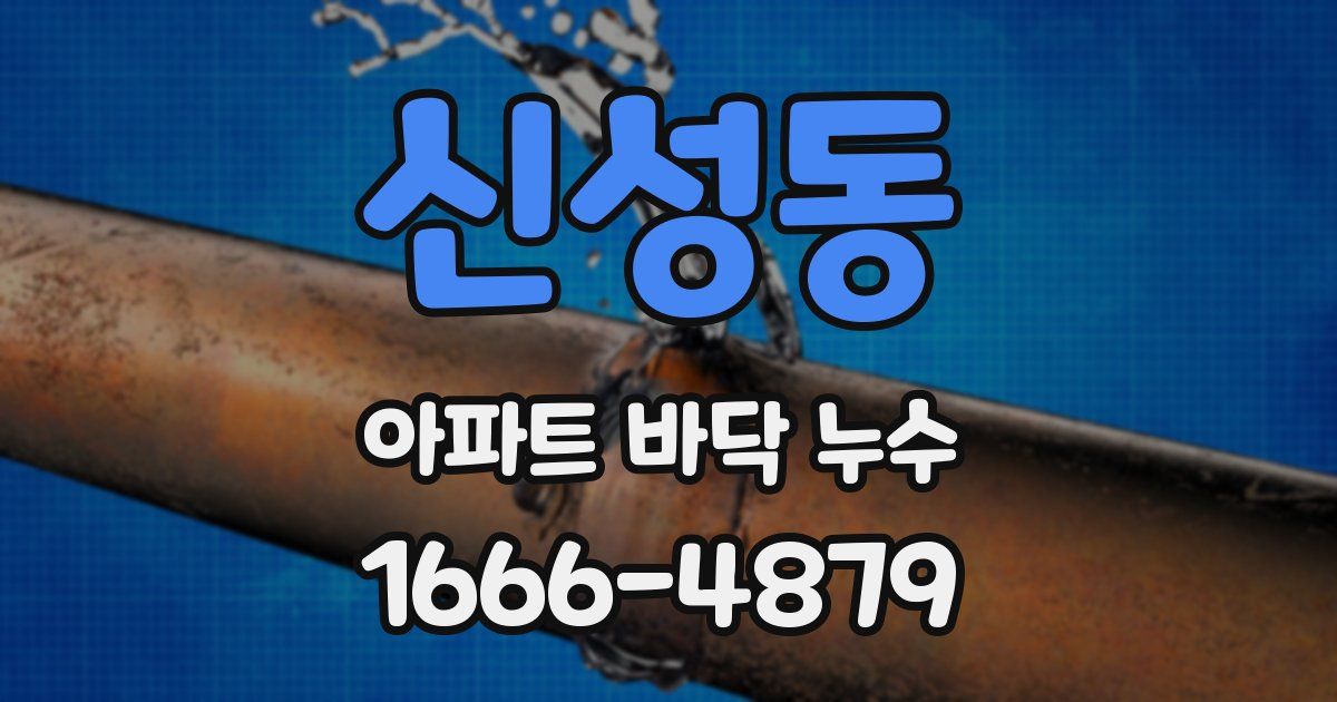 신성동 아파트 바닥 누수
