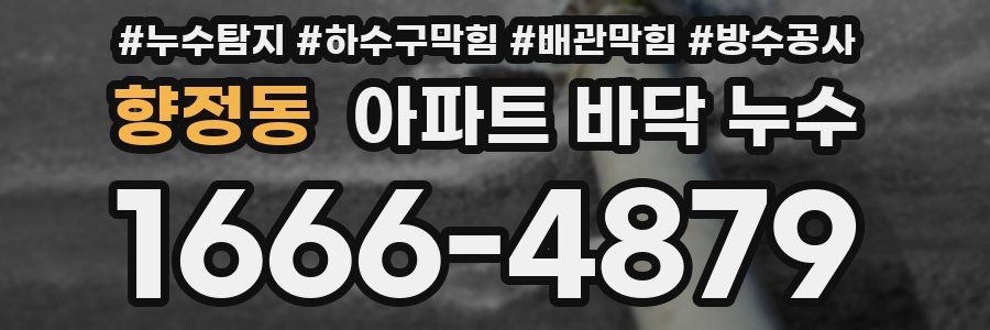 향정동 아파트 바닥 누수