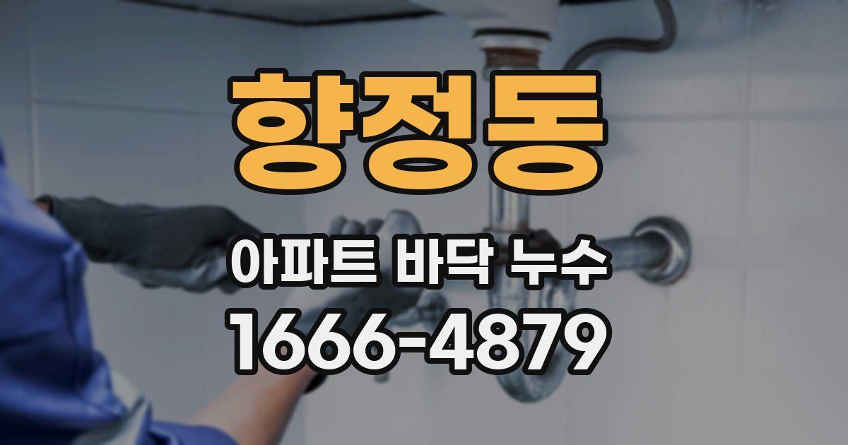 향정동 아파트 바닥 누수