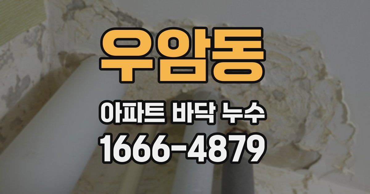 우암동 아파트 바닥 누수