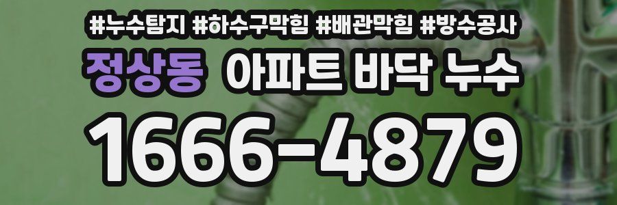 정상동 아파트 바닥 누수