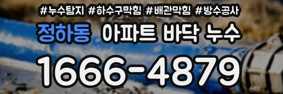 정하동 아파트 바닥 누수