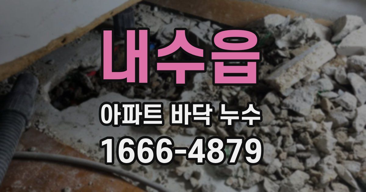 내수읍 아파트 바닥 누수