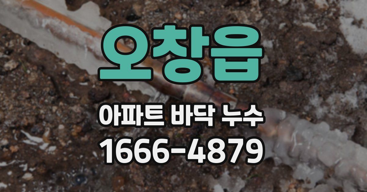 오창읍 아파트 바닥 누수