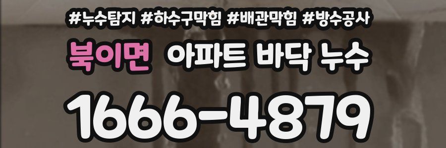 북이면 아파트 바닥 누수