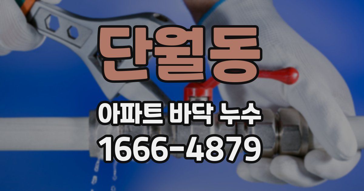 단월동 아파트 바닥 누수