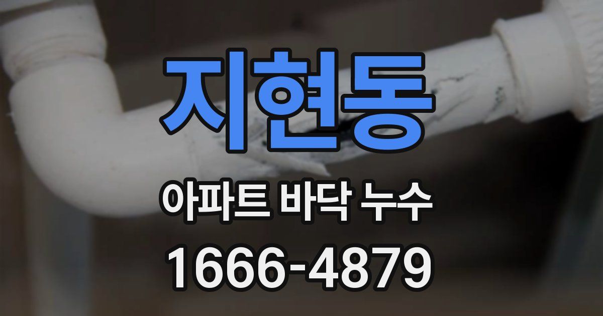 지현동 아파트 바닥 누수