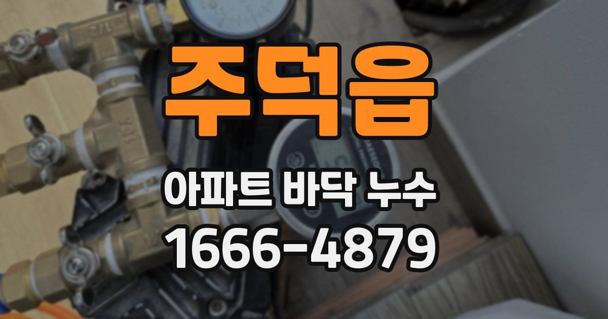 주덕읍 아파트 바닥 누수
