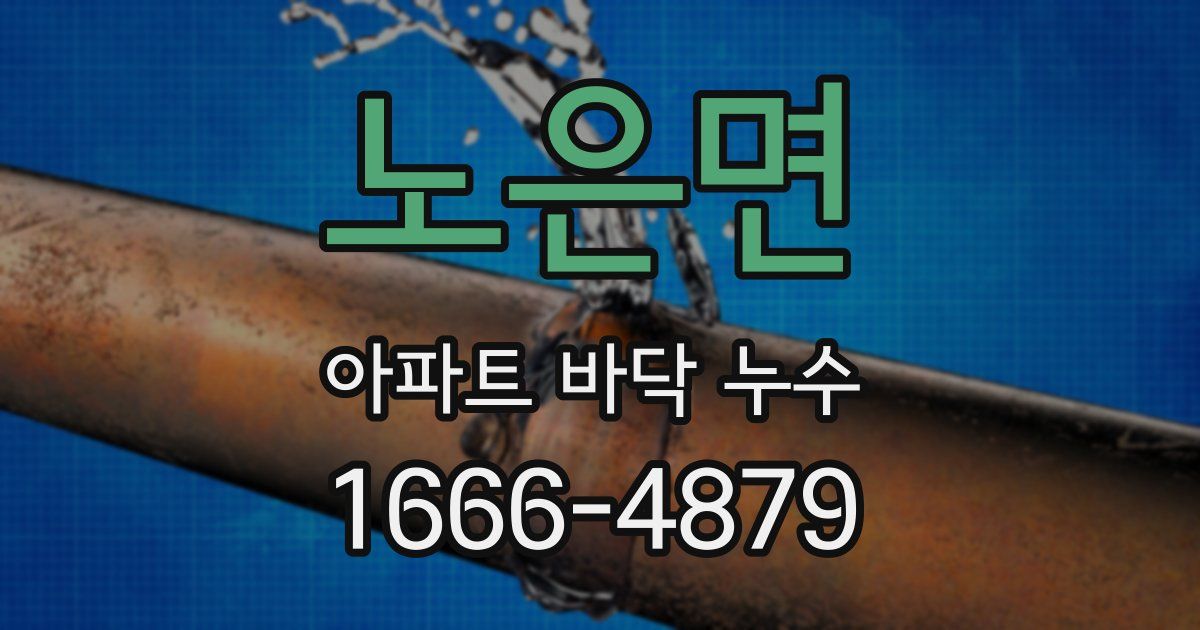 노은면 아파트 바닥 누수