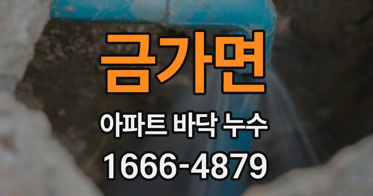 금가면 아파트 바닥 누수