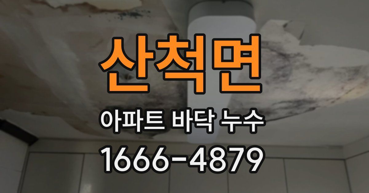 산척면 아파트 바닥 누수