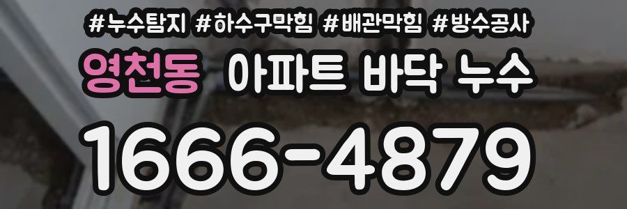 영천동 아파트 바닥 누수