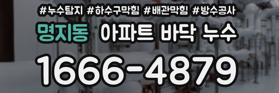 명지동 아파트 바닥 누수