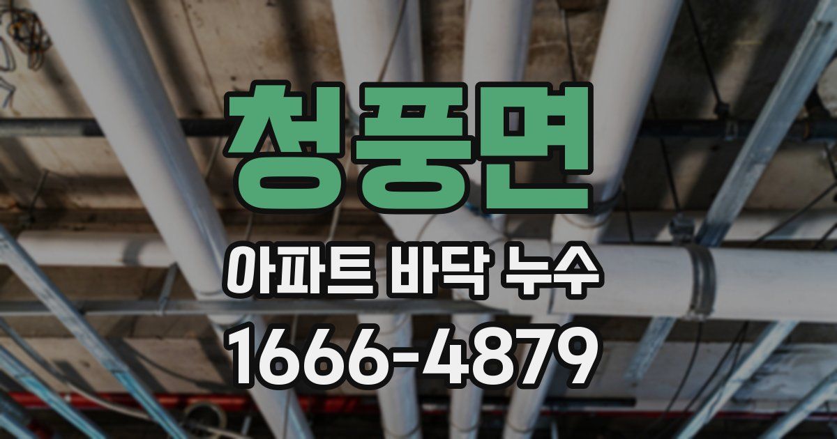 청풍면 아파트 바닥 누수