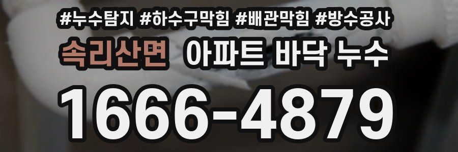 속리산면 아파트 바닥 누수