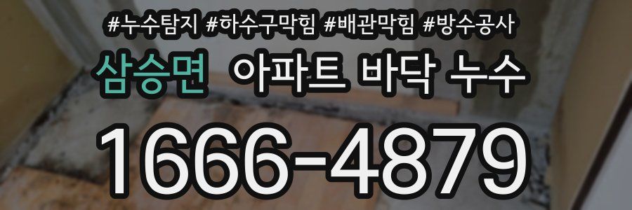 삼승면 아파트 바닥 누수