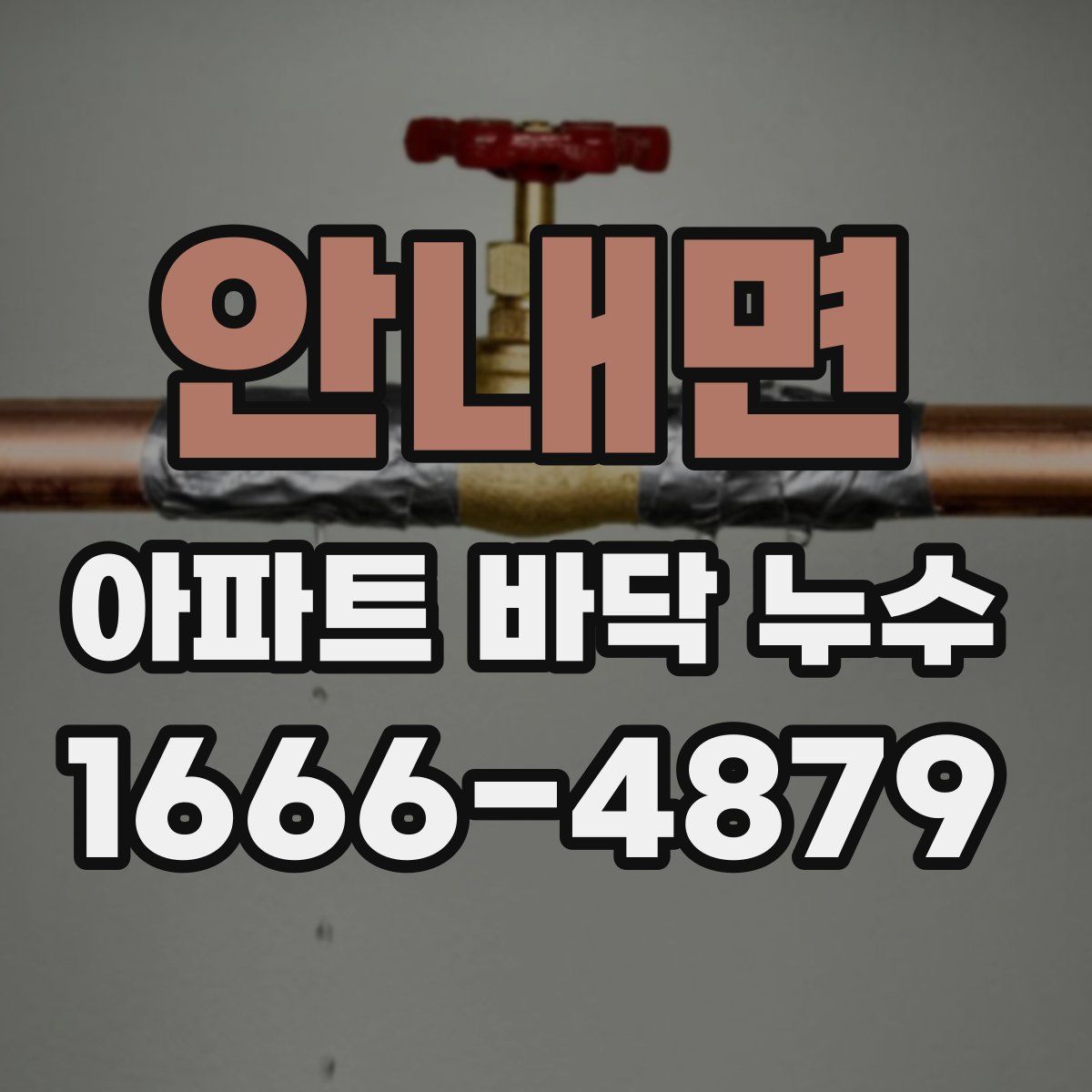 안내면 아파트 바닥 누수