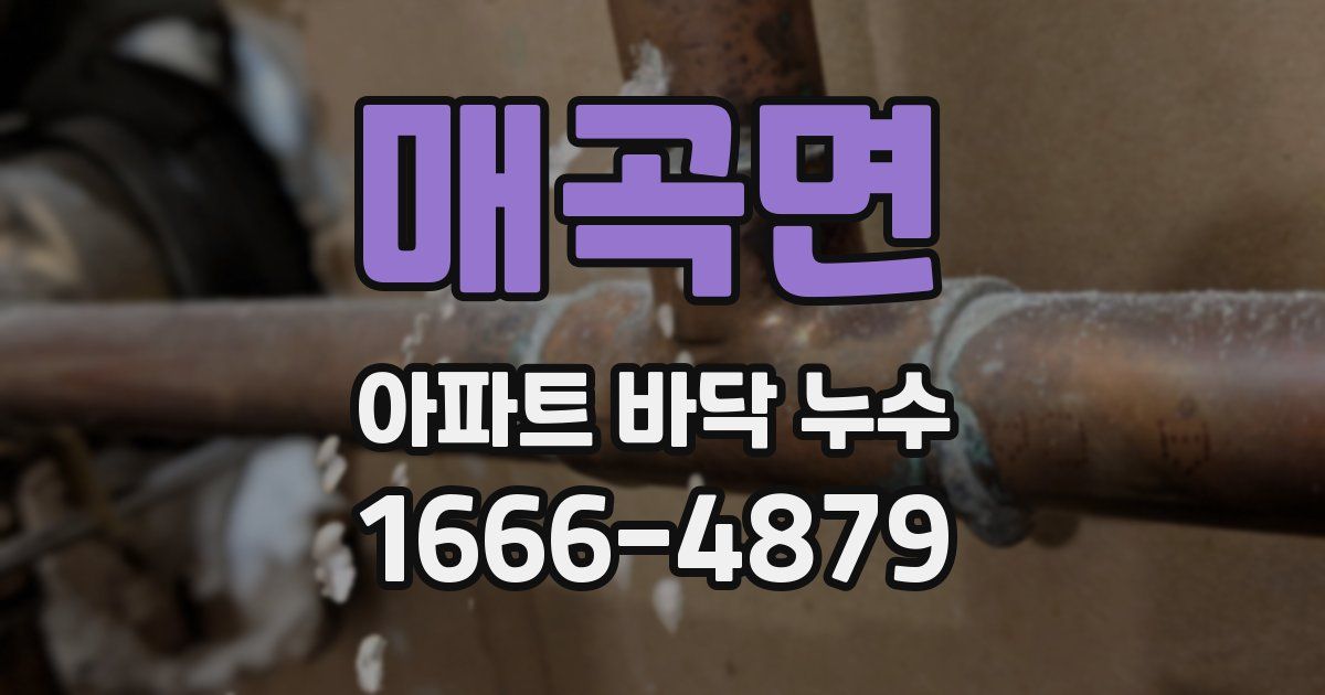 매곡면 아파트 바닥 누수