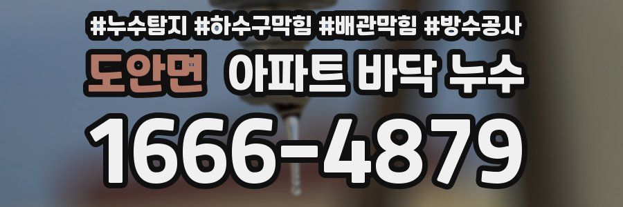 도안면 아파트 바닥 누수