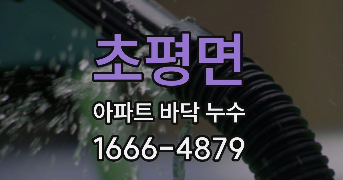 초평면 아파트 바닥 누수