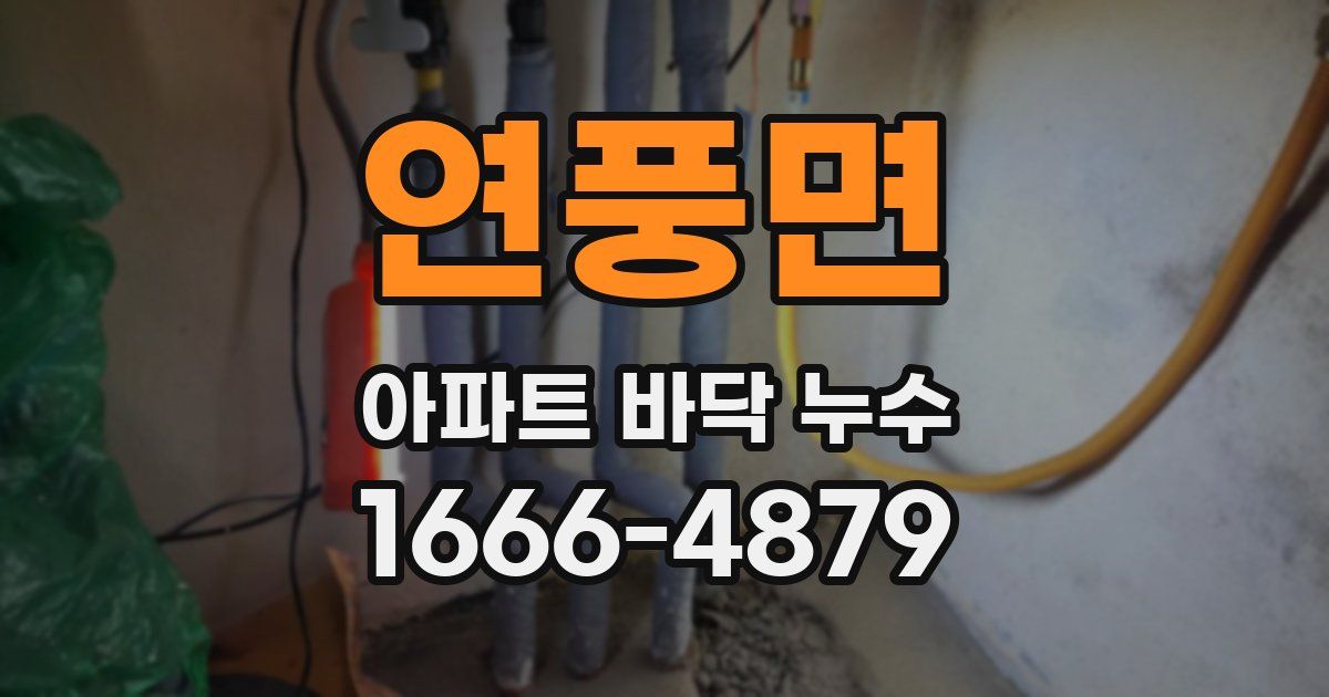 연풍면 아파트 바닥 누수