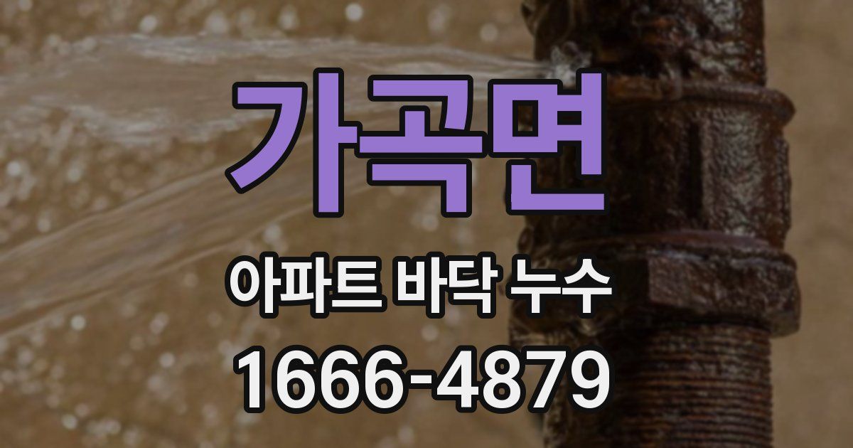 가곡면 아파트 바닥 누수