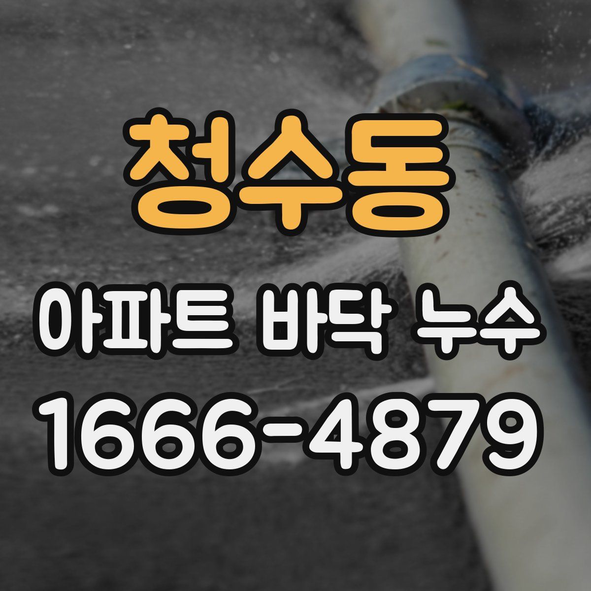청수동 아파트 바닥 누수