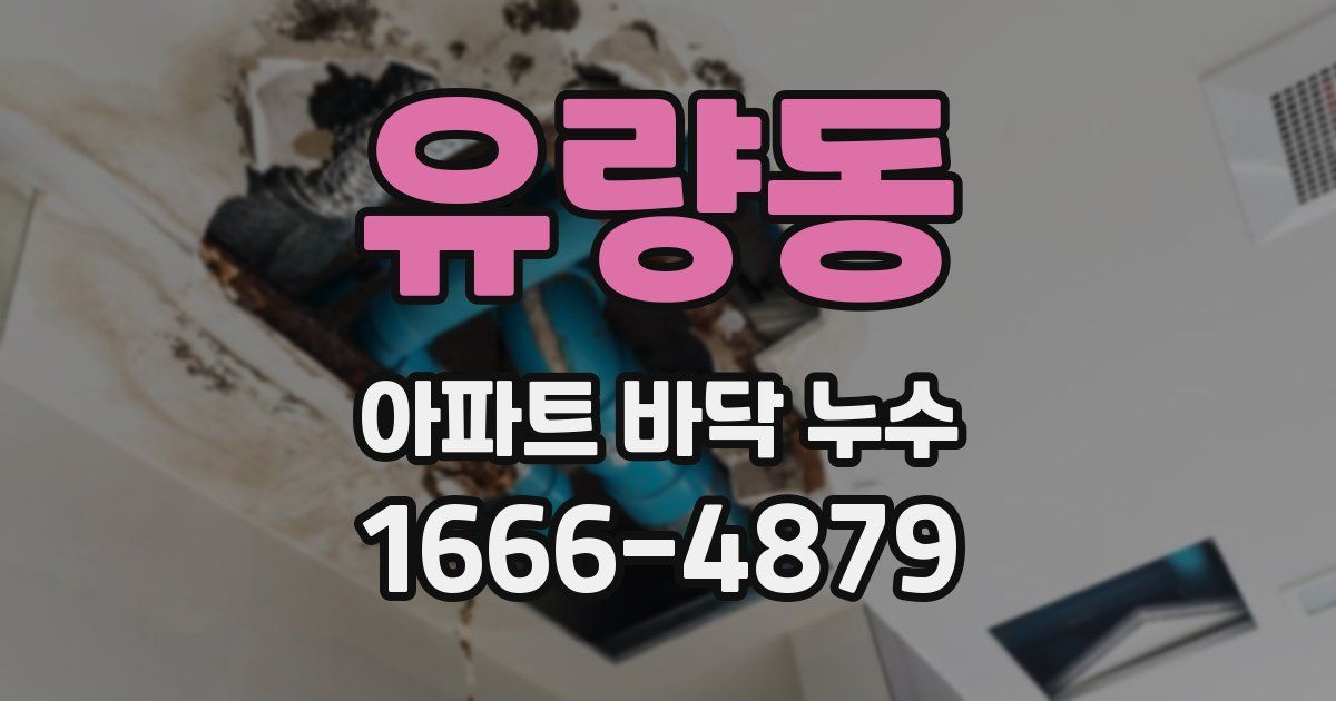 유량동 아파트 바닥 누수