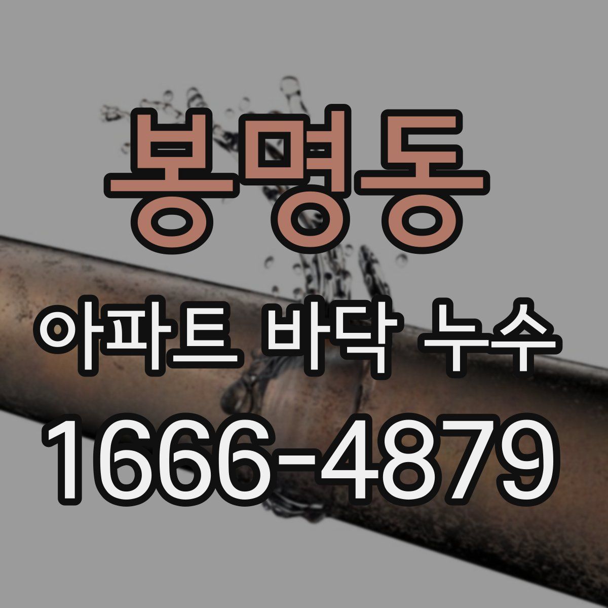 봉명동 아파트 바닥 누수