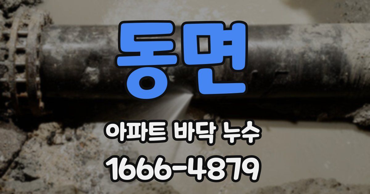 동면 아파트 바닥 누수