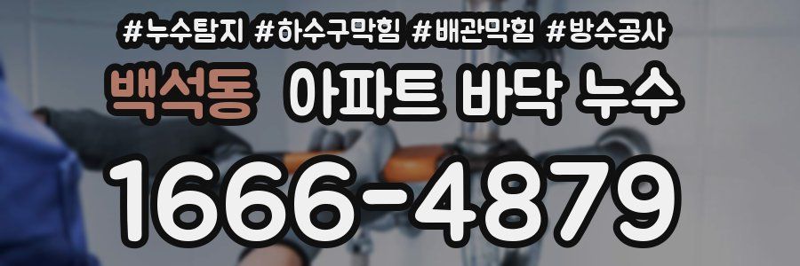 백석동 아파트 바닥 누수
