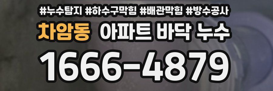 차암동 아파트 바닥 누수