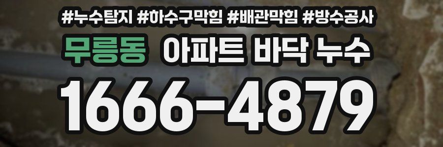 무릉동 아파트 바닥 누수
