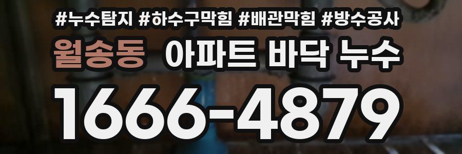 월송동 아파트 바닥 누수