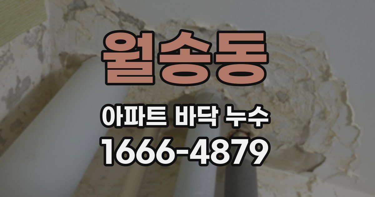 월송동 아파트 바닥 누수